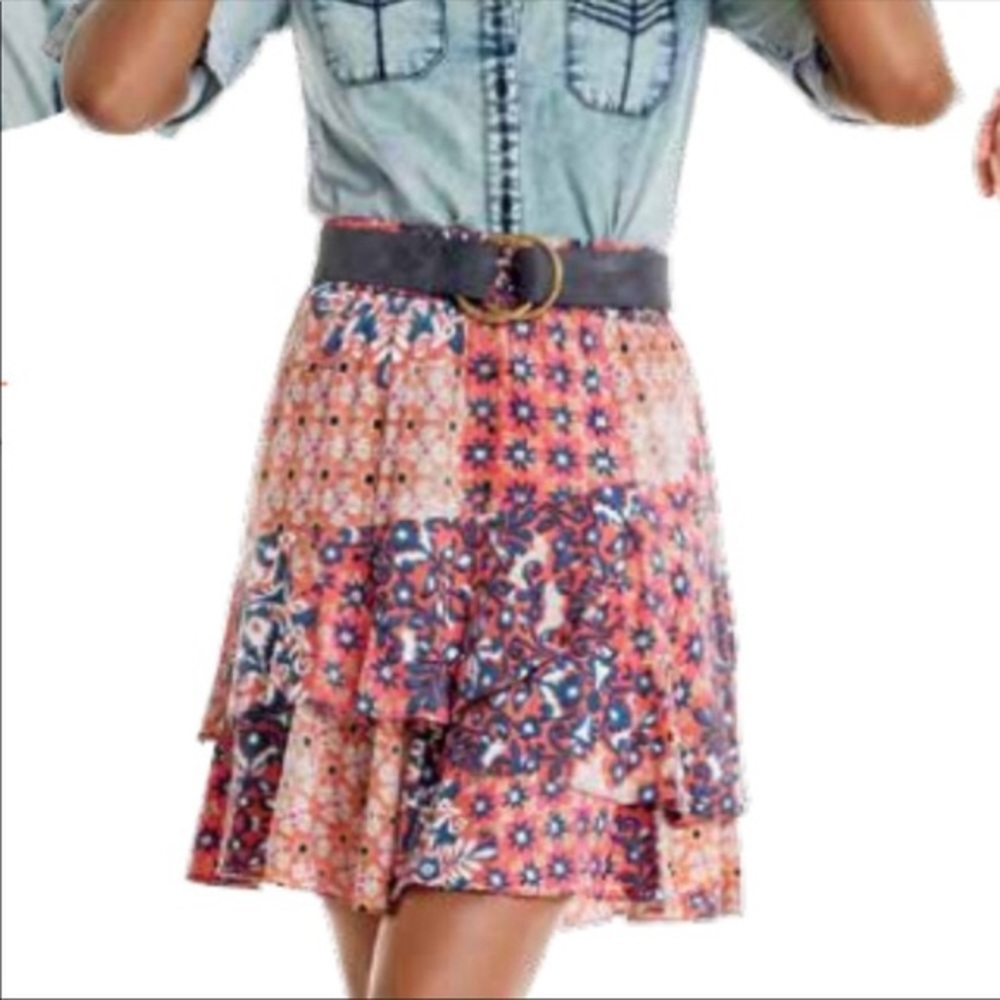 CAbi tiered Isabel skirt